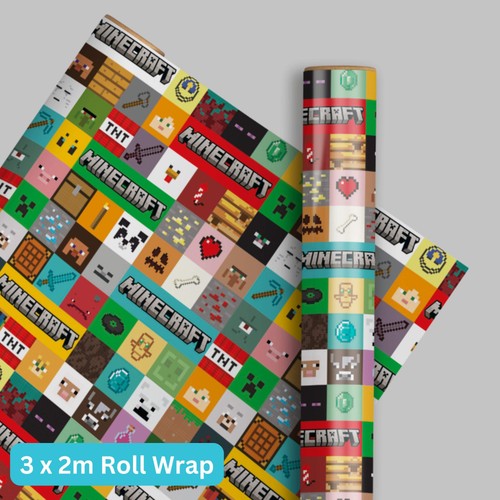 Minecraft gift wrap - gift, 2m