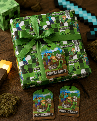 Minecraft wrapping paper - paper, &