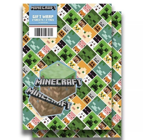Minecraft birthday wrapping - minecraft,